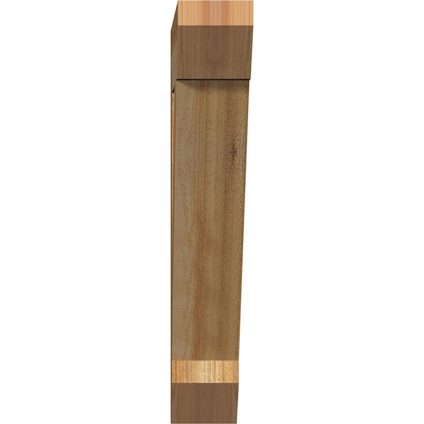 Traditional Slat Rough Sawn Bracket, Western Red Cedar, 4W X 20D X 24H